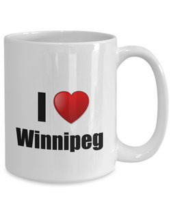 Winnipeg Mug I Love City Lover Pride Funny Gift Idea for Novelty Gag Coffee Tea Cup-Coffee Mug