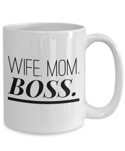 Load image into Gallery viewer, Wife Mom Boss Mug-Coffee Mug