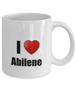 Abilene Mug I Love City Lover Pride Funny Gift Idea for Novelty Gag Coffee Tea Cup-Coffee Mug