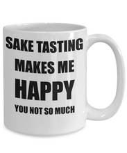 Load image into Gallery viewer, Sake Tasting Mug Lover Fan Funny Gift Idea Hobby Novelty Gag Coffee Tea Cup Makes Me Happy-Coffee Mug