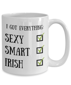 Irish Coffee Mug Ireland Pride Sexy Smart Funny Gift for Humor Novelty Ceramic Tea Cup-Coffee Mug