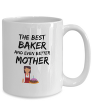 Load image into Gallery viewer, Baker Mom Mug Best Mother Funny Gift for Mama Novelty Gag Coffee Tea Cup-Coffee Mug