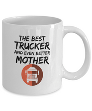 Load image into Gallery viewer, Trucker Mom Mug Best Truck Driver Mother Funny Gift for Mama Novelty Gag Coffee Tea Cup-Coffee Mug