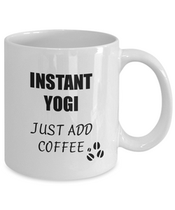 Yogi Mug Instant Just Add Coffee Funny Gift Idea for Corworker Present Workplace Joke Office Tea Cup-Coffee Mug
