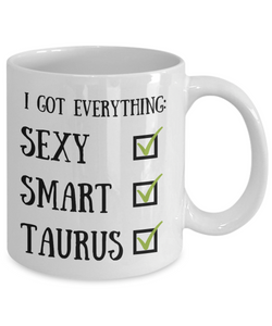 Taurus Astrology Mug Astrological Sign Sexy Smart Funny Gift for Humor Novelty Ceramic Tea Cup-Coffee Mug