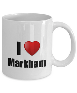 Markham Mug I Love City Lover Pride Funny Gift Idea for Novelty Gag Coffee Tea Cup-Coffee Mug
