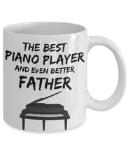 Load image into Gallery viewer, Piano Player Dad Mug - Best Pianist Father Ever - Funny Gift for Piano Lover Daddy-Coffee Mug