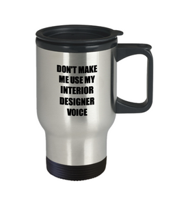 Interior Designer Travel Mug Coworker Gift Idea Funny Gag For Job Coffee Tea 14oz Commuter Stainless Steel-Travel Mug