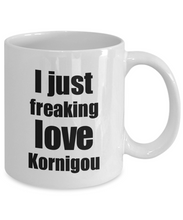 Load image into Gallery viewer, Kornigou Lover Mug I Just Freaking Love Funny Gift Idea For Foodie Coffee Tea Cup-Coffee Mug