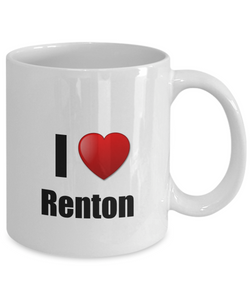 Renton Mug I Love City Lover Pride Funny Gift Idea for Novelty Gag Coffee Tea Cup-Coffee Mug