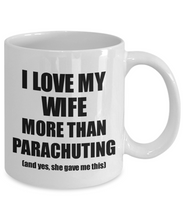 Load image into Gallery viewer, Parachuting Husband Mug Funny Valentine Gift Idea For My Hubby Lover From Wife Coffee Tea Cup-Coffee Mug
