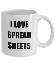 Load image into Gallery viewer, I Love Spreadsheets Mug Funny Gift Idea Novelty Gag Coffee Tea Cup-Coffee Mug