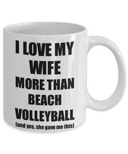Beach Volleyball Husband Mug Funny Valentine Gift Idea For My Hubby Lover From Wife Coffee Tea Cup-Coffee Mug