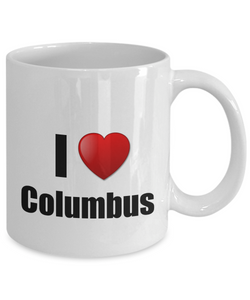 Columbus Mug I Love City Lover Pride Funny Gift Idea for Novelty Gag Coffee Tea Cup-Coffee Mug