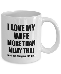 Muay Thai Husband Mug Funny Valentine Gift Idea For My Hubby Lover From Wife Coffee Tea Cup-Coffee Mug