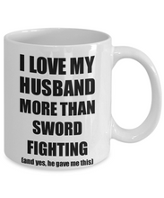 Load image into Gallery viewer, Sword Fighting Wife Mug Funny Valentine Gift Idea For My Spouse Lover From Husband Coffee Tea Cup-Coffee Mug