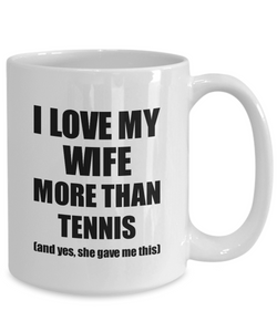 Tennis Husband Mug Funny Valentine Gift Idea For My Hubby Lover From Wife Coffee Tea Cup-Coffee Mug