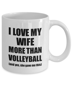 Volleyball Husband Mug Funny Valentine Gift Idea For My Hubby Lover From Wife Coffee Tea Cup-Coffee Mug