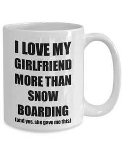 Snow Boarding Boyfriend Mug Funny Valentine Gift Idea For My Bf Lover From Girlfriend Coffee Tea Cup-Coffee Mug