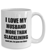 Load image into Gallery viewer, Slacklining Wife Mug Funny Valentine Gift Idea For My Spouse Lover From Husband Coffee Tea Cup-Coffee Mug