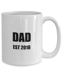Dad Est 2018 Mug New Future Father Funny Gift Idea for Novelty Gag Coffee Tea Cup-Coffee Mug