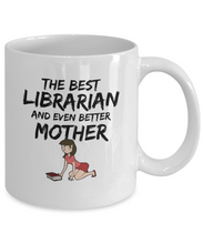 Load image into Gallery viewer, Librarian Mom Mug Best Mother Funny Gift for Mama Novelty Gag Coffee Tea Cup Brown-Coffee Mug