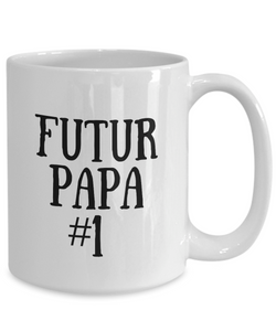 Cadeau Futur Papa Pour New Dad Mug In French Funny Gift Idea for Novelty Gag Coffee Tea Cup-Coffee Mug