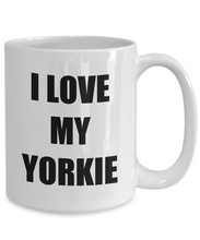 Load image into Gallery viewer, I Love My Yorkie Mug Funny Gift Idea Novelty Gag Coffee Tea Cup-Coffee Mug