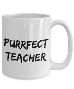 Purrfect Teacher Mug Funny Gift Idea for Novelty Gag Coffee Tea Cup-[style]