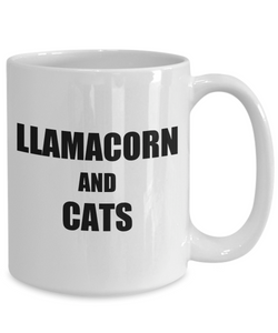 Llamacorn Cat Mug Funny Gift Idea for Novelty Gag Coffee Tea Cup-Coffee Mug