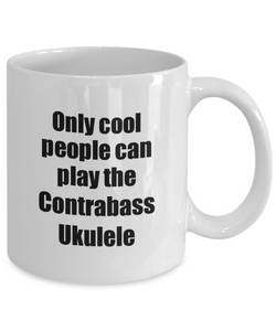 Contrabass Ukulele Player Mug Musician Funny Gift Idea Gag Coffee Tea Cup-Coffee Mug