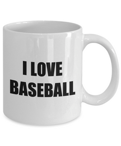 I Love Baseball Mug Funny Gift Idea Novelty Gag Coffee Tea Cup-Coffee Mug