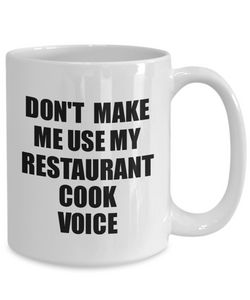 Restaurant Cook Mug Coworker Gift Idea Funny Gag For Job Coffee Tea Cup Voice-Coffee Mug