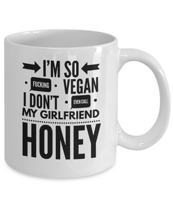 Funny Coffee Mug Gift For Men Vegan | 11 Oz Ceramic Mug | Vegan Gift for Boyfriend | Valentine’s Day Gift for Him | Anniversary Gift-Coffee Mug
