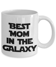 Load image into Gallery viewer, Best Mom in the Galaxy Mug Funny Gift for Nerd Sci-Fi Lover Star Fantasy Fan Coffee Tea Cup-Coffee Mug