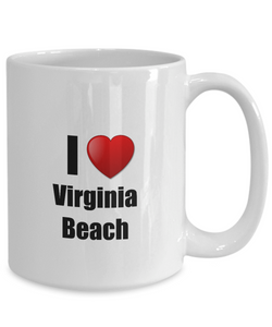 Virginia Beach Mug I Love City Lover Pride Funny Gift Idea for Novelty Gag Coffee Tea Cup-Coffee Mug