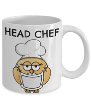 Load image into Gallery viewer, Funny HEAD CHEF Mug Owl Lover mug for HER-Coffee Mug