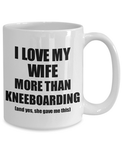 Kneeboarding Husband Mug Funny Valentine Gift Idea For My Hubby Lover From Wife Coffee Tea Cup-Coffee Mug