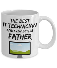 Load image into Gallery viewer, IT Technician Dad Mug - Best IT Technician Father Ever - Funny Gift for Nerd Daddy-Coffee Mug
