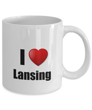 Load image into Gallery viewer, Lansing Mug I Love City Lover Pride Funny Gift Idea for Novelty Gag Coffee Tea Cup-Coffee Mug
