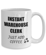 Load image into Gallery viewer, Warehouse Clerk Mug Instant Just Add Coffee Funny Gift Idea for Corworker Present Workplace Joke Office Tea Cup-Coffee Mug