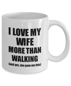 Walking Husband Mug Funny Valentine Gift Idea For My Hubby Lover From Wife Coffee Tea Cup-Coffee Mug