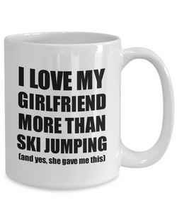 Ski Jumping Boyfriend Mug Funny Valentine Gift Idea For My Bf Lover From Girlfriend Coffee Tea Cup-Coffee Mug
