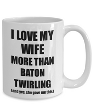 Load image into Gallery viewer, Baton Twirling Husband Mug Funny Valentine Gift Idea For My Hubby Lover From Wife Coffee Tea Cup-Coffee Mug