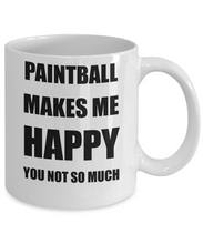 Load image into Gallery viewer, Paintball Mug Lover Fan Funny Gift Idea Hobby Novelty Gag Coffee Tea Cup Makes Me Happy-Coffee Mug