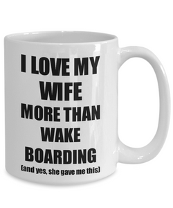 Wake Boarding Husband Mug Funny Valentine Gift Idea For My Hubby Lover From Wife Coffee Tea Cup-Coffee Mug