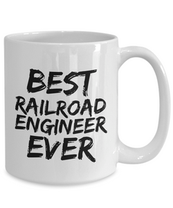 Railroad Engineer Mug Best Rail Road Ever Funny Gift for Coworkers Novelty Gag Coffee Tea Cup-Coffee Mug