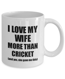 Cricket Husband Mug Funny Valentine Gift Idea For My Hubby Lover From Wife Coffee Tea Cup-Coffee Mug