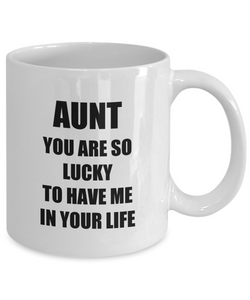 Lucky Aunt Mug Funny Gift Idea for Novelty Gag Coffee Tea Cup-Coffee Mug