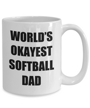 Load image into Gallery viewer, Softball Dad Mug Funny Gift Idea for Novelty Gag Coffee Tea Cup-Coffee Mug
